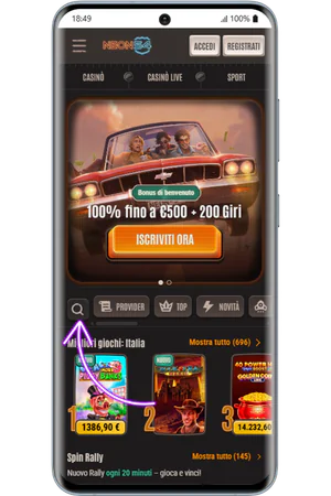 Mirror Joker ricerca giochi sulla pagina principale del casinò