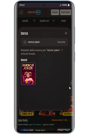 Mirror Joker digitare nome gioco nella ricerca del casinò